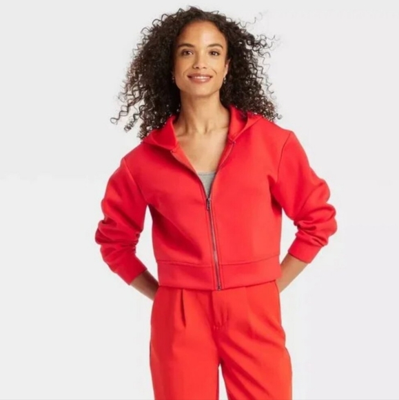 a new day Tops - A New Day NWT Women's Red Zip-Up Hoodie Sz XXL